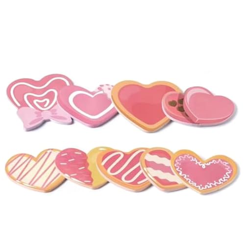 9pcs Selbstklebende Stick Notnoten Pad Herz Formstiftnoten Stickpolster Abnehmbares Sticksnoten Notizblock Not Note Pad Set Selbstkleber Memo Pad von FackLOxc