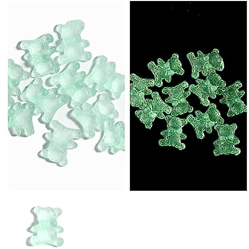 Bärenförmige Charms, Kunstdekorationen, 3D-Cartoon-Harz-Nägel, Strasssteine für Damen und Mädchen von FackLOxc