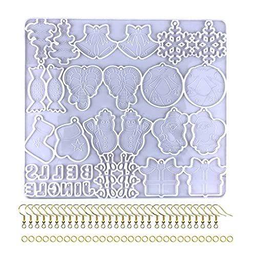 Die Silikonform für Weihnachtsohrringe mit geteilten Ohrringen ist geeignet für Epoxidharz, Bastelarbeiten, Anhänger, Schmuckherstellung Die Silikonform für Weihnachtsohrringe mit geteilten Ohrringen ist geeignet für Epoxidharz, Bastelarbeiten, Anhänger, Schmuckherstellung von FackLOxc