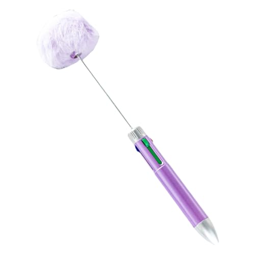 FackLOxc 4-in-1 Perlenstift, mehrfarbiger Kugelschreiber, 4 Farben in 1, einziehbarer Kugelschreiber für Schüler und Lehrer von FackLOxc