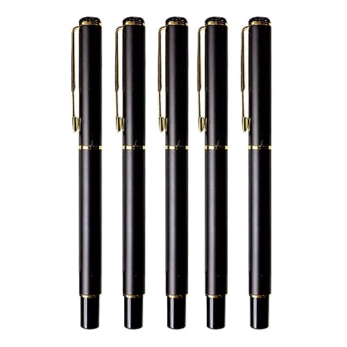 FackLOxc 5 Stück/Set Füllfederhalter, Metallstifte, 0,5 mm, Business-Stifte, glattes Schreiben, Schule, Bürobedarf von FackLOxc