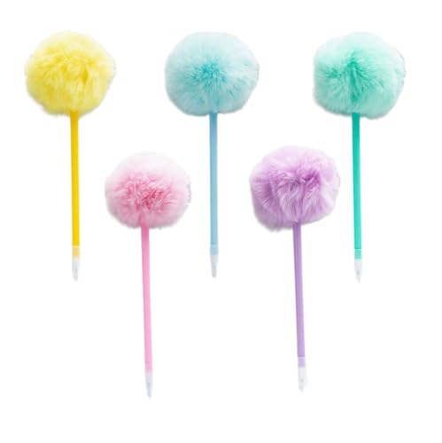 FackLOxc 5 Stück pelziger Kugelschreiber, lustiges Schreibwerkzeug, 1,0 mm, nachfüllbar, für Studenten, Schreiben, Zeichnen, Weihnachtsstrumpffüller FackLOxc 5 Stück pelziger Kugelschreiber, lustiges Schreibwerkzeug, 1,0 mm, nachfüllbar, für Studenten, Schreiben, Zeichnen, Weihnachtsstrumpffüller von FackLOxc