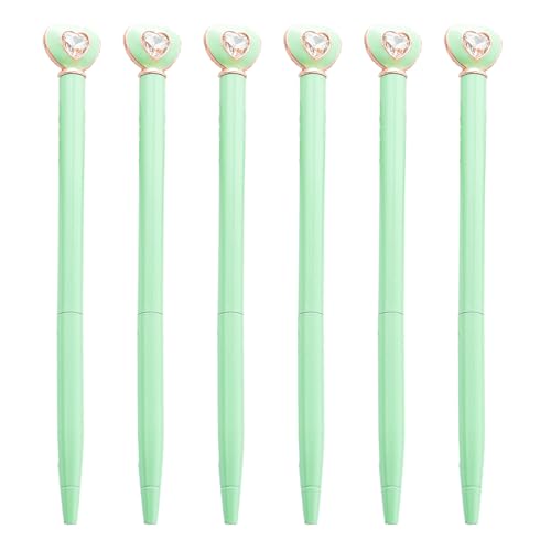 FackLOxc 6 x Kugelschreiber, glattes Schreiben, 1,0 mm, Ölstift, Liebesherz, Kugelschreiber, Schreibwaren, Schule, Bürobedarf von FackLOxc