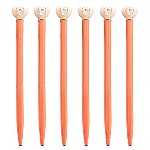 FackLOxc 6 x Kugelschreiber, glattes Schreiben, 1,0 mm, Ölstift, Liebesherz, Kugelschreiber, Schreibwaren, Schule, Bürobedarf von FackLOxc