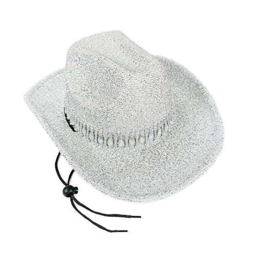 FackLOxc Cowgirl-Hut mit Schmucksteinen, schwerer Kristall-Panama-Hut, Überraschung, Mädchen, Jungen, Brauthut für Karneval, Musikfestival FackLOxc Cowgirl-Hut mit Schmucksteinen, schwerer Kristall-Panama-Hut, Überraschung, Mädchen, Jungen, Brauthut für Karneval, Musikfestival von FackLOxc
