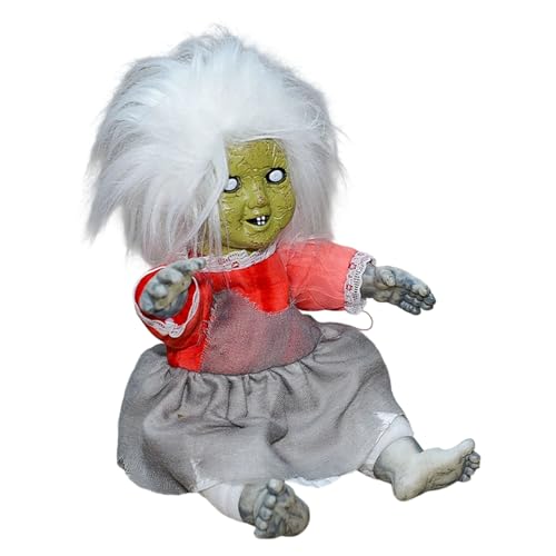 FackLOxc Gruselige Puppenfigur mit beleuchtetem Gesicht und erschreckendem Soundeffekt Gruselige Sitzpuppe FackLOxc Gruselige Puppenfigur mit beleuchtetem Gesicht und erschreckendem Soundeffekt Gruselige Sitzpuppe von FackLOxc