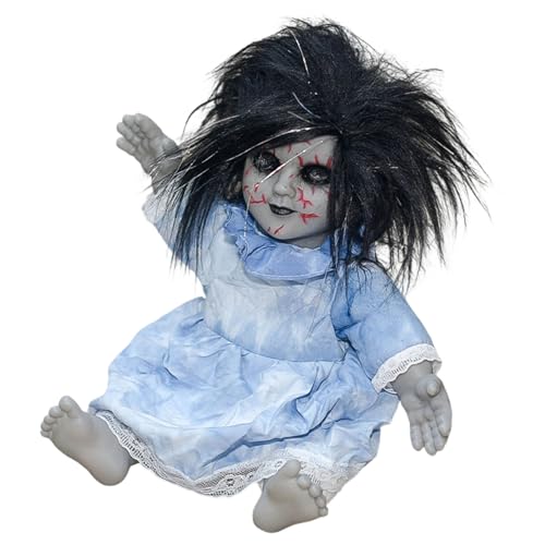 FackLOxc Gruselige Puppenfigur mit beleuchtetem Gesicht und erschreckendem Soundeffekt Gruselige Sitzpuppe FackLOxc Gruselige Puppenfigur mit beleuchtetem Gesicht und erschreckendem Soundeffekt Gruselige Sitzpuppe von FackLOxc