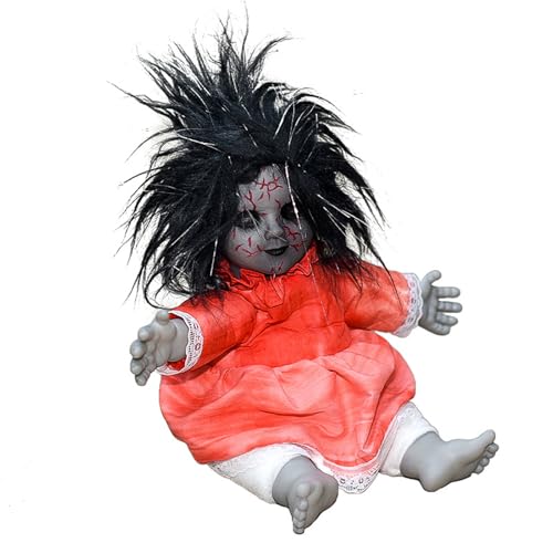 FackLOxc Gruselige Puppenfigur mit beleuchtetem Gesicht und erschreckendem Soundeffekt Gruselige Sitzpuppe FackLOxc Gruselige Puppenfigur mit beleuchtetem Gesicht und erschreckendem Soundeffekt Gruselige Sitzpuppe von FackLOxc