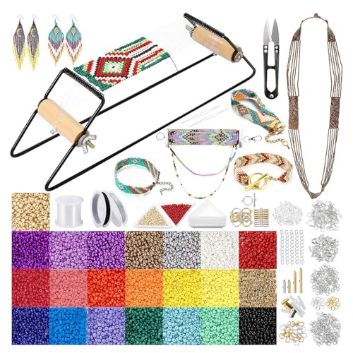 FackLOxc Kinder Perlen Set Für Armbänder Perlenwebenrahmen Mit Garnnadel Und Verschiedenen Kunststoffperlen Schmuckzubehör FackLOxc Kinder Perlen Set Für Armbänder Perlenwebenrahmen Mit Garnnadel Und Verschiedenen Kunststoffperlen Schmuckzubehör von FackLOxc