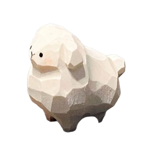 FackLOxc Kleine Holzfigur aus Holz, geschnitztes Schaf, Tierskulptur, Ornament für Zuhause, Büro, Schreibtisch-Dekorationen und Geschenke FackLOxc Kleine Holzfigur aus Holz, geschnitztes Schaf, Tierskulptur, Ornament für Zuhause, Büro, Schreibtisch-Dekorationen und Geschenke von FackLOxc