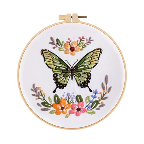 FackLOxc Kreuzstich-Set Stickset Schmetterling Blumen Stickset Sticksets mit Schmetterling Blumenmuster FackLOxc Kreuzstich-Set Stickset Schmetterling Blumen Stickset Sticksets mit Schmetterling Blumenmuster von FackLOxc