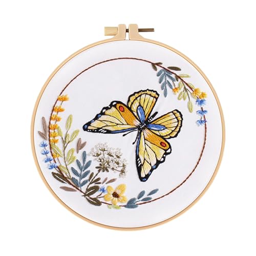 FackLOxc Kreuzstich-Set Stickset Schmetterling Blumen Stickset Sticksets mit Schmetterling Blumenmuster FackLOxc Kreuzstich-Set Stickset Schmetterling Blumen Stickset Sticksets mit Schmetterling Blumenmuster von FackLOxc