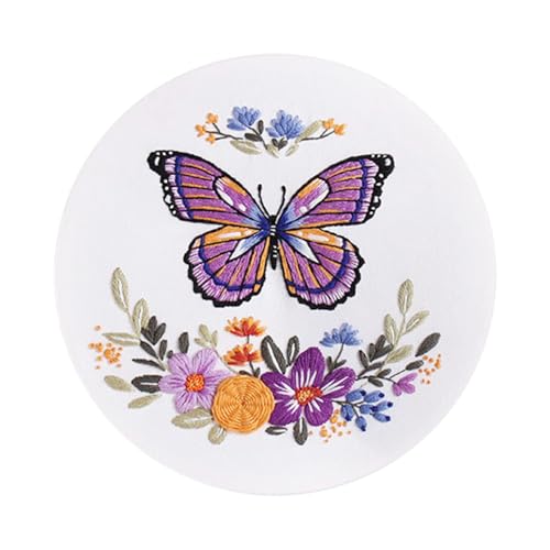 FackLOxc Kreuzstich-Set Stickset Schmetterling Blumen Stickset Sticksets mit Schmetterling Blumenmuster FackLOxc Kreuzstich-Set Stickset Schmetterling Blumen Stickset Sticksets mit Schmetterling Blumenmuster von FackLOxc