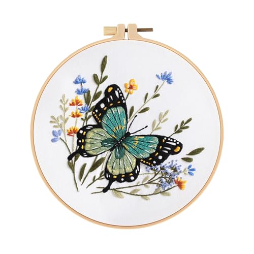 FackLOxc Kreuzstich-Set Stickset Schmetterling Blumen Stickset Sticksets mit Schmetterling Blumenmuster FackLOxc Kreuzstich-Set Stickset Schmetterling Blumen Stickset Sticksets mit Schmetterling Blumenmuster von FackLOxc