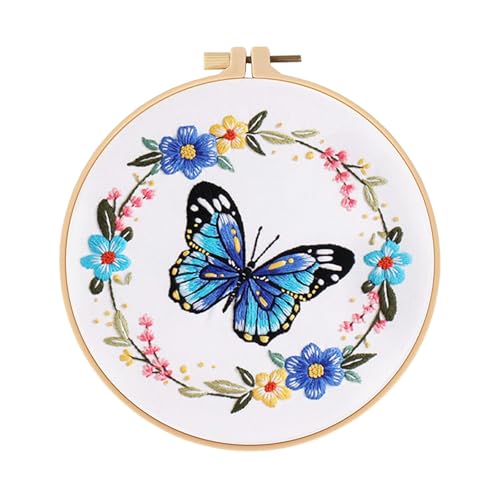 FackLOxc Kreuzstich-Set Stickset Schmetterling Blumen Stickset Sticksets mit Schmetterling Blumenmuster FackLOxc Kreuzstich-Set Stickset Schmetterling Blumen Stickset Sticksets mit Schmetterling Blumenmuster von FackLOxc