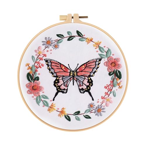 FackLOxc Kreuzstich-Set Stickset Schmetterling Blumen Stickset Sticksets mit Schmetterling Blumenmuster FackLOxc Kreuzstich-Set Stickset Schmetterling Blumen Stickset Sticksets mit Schmetterling Blumenmuster von FackLOxc