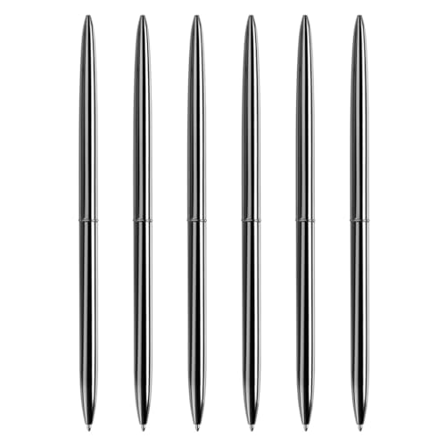 FackLOxc Langer Kugelschreiber, Drehmechanik, Metall-Kugelschreiber, 1,0 mm Spitze, reibungsloses Schreiben, Signierstift, Gastschild, 6 Stück FackLOxc Langer Kugelschreiber, Drehmechanik, Metall-Kugelschreiber, 1,0 mm Spitze, reibungsloses Schreiben, Signierstift, Gastschild, 6 Stück von FackLOxc