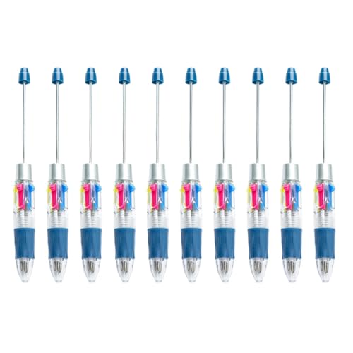 FackLOxc Mehrfarbiger Kugelschreiber, 4 Farben in 1, Perlenstift, 4 Farben in 1, einziehbarer Kugelschreiber für Schüler und Lehrer, 10 Stück FackLOxc Mehrfarbiger Kugelschreiber, 4 Farben in 1, Perlenstift, 4 Farben in 1, einziehbarer Kugelschreiber für Schüler und Lehrer, 10 Stück von FackLOxc