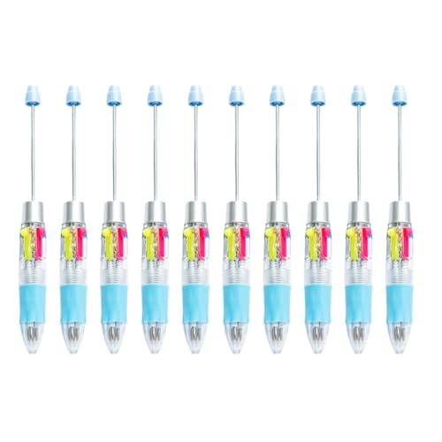 FackLOxc Mehrfarbiger Kugelschreiber, 4 Farben in 1, Perlenstift, 4 Farben in 1, einziehbarer Kugelschreiber für Schüler und Lehrer, 10 Stück FackLOxc Mehrfarbiger Kugelschreiber, 4 Farben in 1, Perlenstift, 4 Farben in 1, einziehbarer Kugelschreiber für Schüler und Lehrer, 10 Stück von FackLOxc
