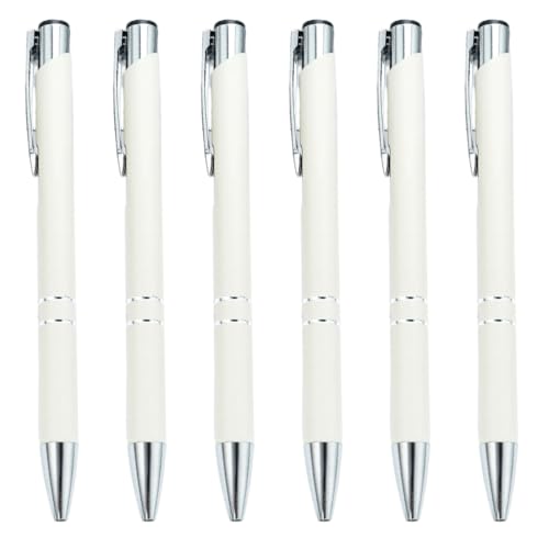 FackLOxc Metall-Kugelschreiber, 1,0 mm, einziehbarer Kugelschreiber, Ölstift, Schreibwarenstift, glattes Schreiben, für Büro, Schule, 6 Stück FackLOxc Metall-Kugelschreiber, 1,0 mm, einziehbarer Kugelschreiber, Ölstift, Schreibwarenstift, glattes Schreiben, für Büro, Schule, 6 Stück von FackLOxc