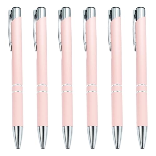 FackLOxc Metall-Kugelschreiber, 1,0 mm, einziehbarer Kugelschreiber, Ölstift, Schreibwarenstift, glattes Schreiben, für Büro, Schule, 6 Stück FackLOxc Metall-Kugelschreiber, 1,0 mm, einziehbarer Kugelschreiber, Ölstift, Schreibwarenstift, glattes Schreiben, für Büro, Schule, 6 Stück von FackLOxc