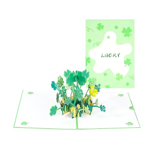 FackLOxc Patricks Day Shamrock 3D Popup Karte Funnor Shamrock Viel Glück Vierblätter Grußkarte Feier Für Geburtstagsferien Geschenk FackLOxc Patricks Day Shamrock 3D Popup Karte Funnor Shamrock Viel Glück Vierblätter Grußkarte Feier Für Geburtstagsferien Geschenk von FackLOxc
