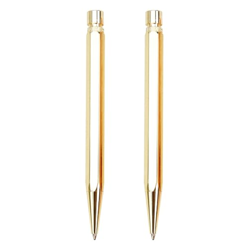 FackLOxc Sechseckiger Kugelschreiber, einziehbarer Metall-Kugelschreiber, 1,0 mm Spitze, reibungsloses Schreiben, Signierstift, Gastschild, 2 Stück FackLOxc Sechseckiger Kugelschreiber, einziehbarer Metall-Kugelschreiber, 1,0 mm Spitze, reibungsloses Schreiben, Signierstift, Gastschild, 2 Stück von FackLOxc