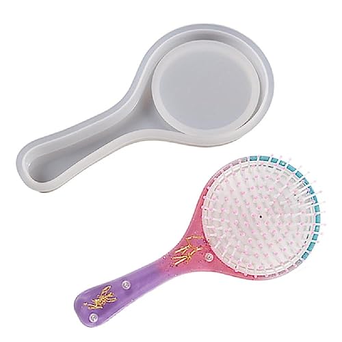 FackLOxc Silikonform zum Selbermachen von Schmuck, Basteln, Kunstharz, niedliche Haarbürste, Epoxidharz-Formen für DIY, Haarstyling, Kamm, Haarbürste, Zubehör, Form von FackLOxc