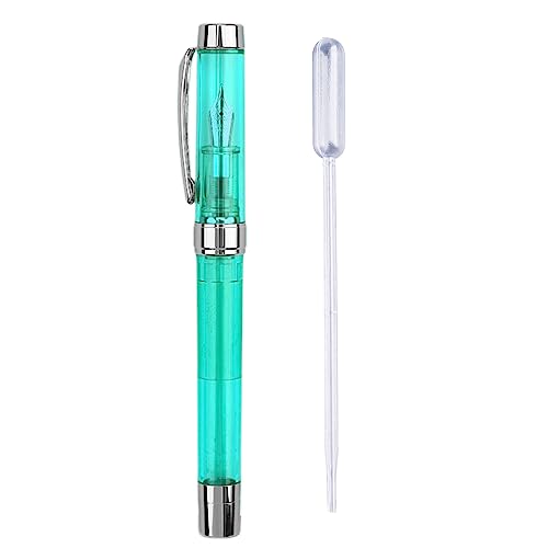 FackLOxc Transparenter bunter Füllfederhalter, Schreibstift für große Kapazität, geeignet für Kinder, Kalligraphie-Kunst FackLOxc Transparenter bunter Füllfederhalter, Schreibstift für große Kapazität, geeignet für Kinder, Kalligraphie-Kunst von FackLOxc