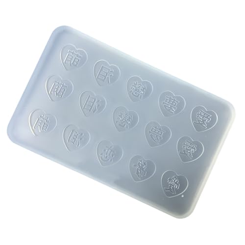 Flexibler Silikon Anhänger Schimmelpoxy Herz Chinesischer Charakterzubehör Form Handgefertigte Schmuckprojekte Machen Schimmel Flexibler Silikon Anhänger Schimmelpoxy Herz Chinesischer Charakterzubehör Form Handgefertigte Schmuckprojekte Machen Schimmel von FackLOxc