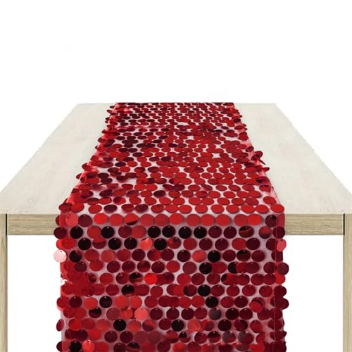 Glitzernder Polyester-Tischläufer mit holografischen Pailletten, Tischdecke für Feiern, Veranstaltungen, Hochzeiten, Geburtstage, Verlobungen, Pailletten-Tischdekorationen Glitzernder Polyester-Tischläufer mit holografischen Pailletten, Tischdecke für Feiern, Veranstaltungen, Hochzeiten, Geburtstage, Verlobungen, Pailletten-Tischdekorationen von FackLOxc