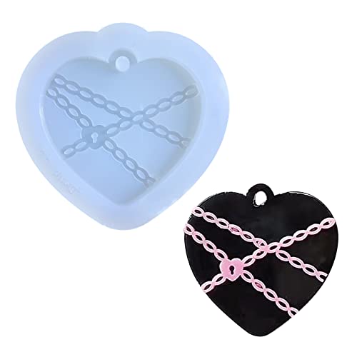 Herz Silikonform Kette Herzharz Formschlüsselkäse Anhänger Silikonform Kristallepoxidform Schmuckgussgussform Herz Silikonform Kette Herzharz Formschlüsselkäse Anhänger Silikonform Kristallepoxidform Schmuckgussgussform von FackLOxc