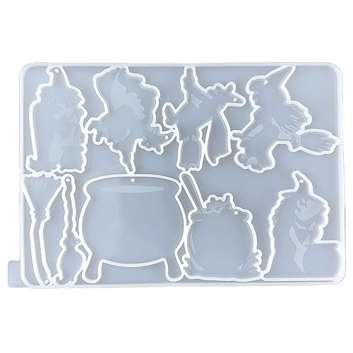 Hochglänzende Halloween Hexen Ornamente Silikon Epoxidharz Schimmel Schlüsselbund Anhänger Juwel Für Valentines Geschenk Handwerk von FackLOxc