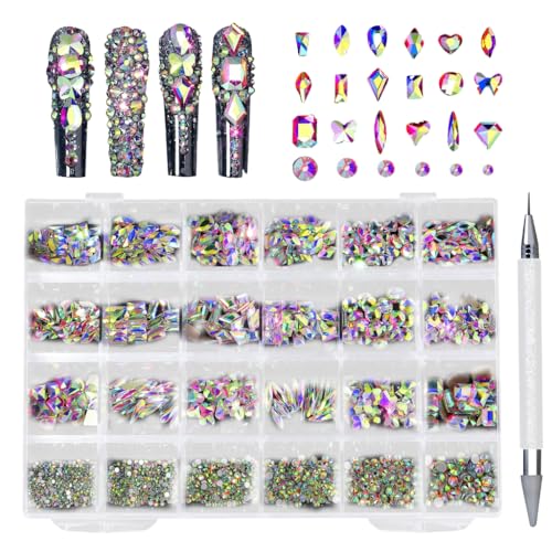Kristall-Strass-Set, flache Rückseite, Glassteine, verschiedene Formen, Strasssteine, Charms für Kristall-Strass-Set, flache Rückseite, Glassteine, verschiedene Formen, Strasssteine, Charms für von FackLOxc