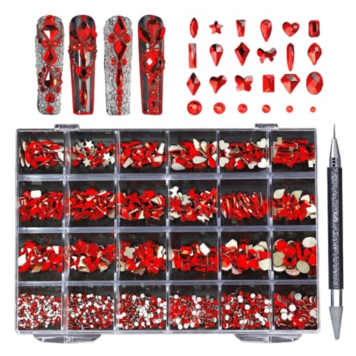 Kristall-Strass-Set, flache Rückseite, Glassteine, verschiedene Formen, Strasssteine, Charms für Kristall-Strass-Set, flache Rückseite, Glassteine, verschiedene Formen, Strasssteine, Charms für von FackLOxc