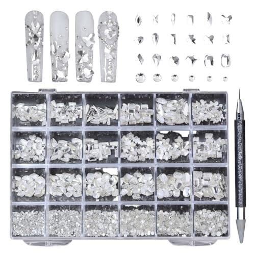 Kristall-Strass-Set, flache Rückseite, Glassteine, verschiedene Formen, Strasssteine, Charms für Kristall-Strass-Set, flache Rückseite, Glassteine, verschiedene Formen, Strasssteine, Charms für von FackLOxc