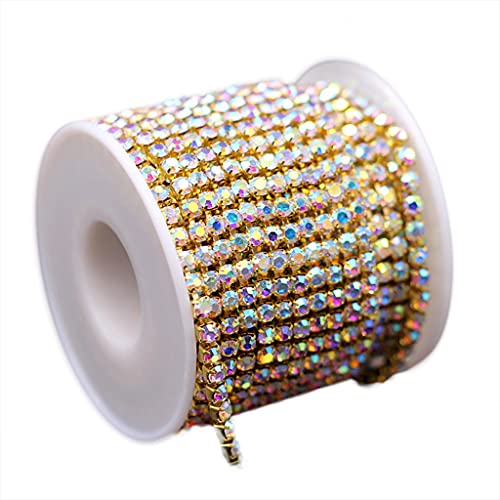 Lenth9m Width2mm 3 5 Mm Kristall Für Strassnahnekettenverkleidungen Zum Nähen Von Handwerkshandwerk Dekoration Gold Für Strassverkleidung Lenth9m Width2mm 3 5 Mm Kristall Für Strassnahnekettenverkleidungen Zum Nähen Von Handwerkshandwerk Dekoration Gold Für Strassverkleidung von FackLOxc