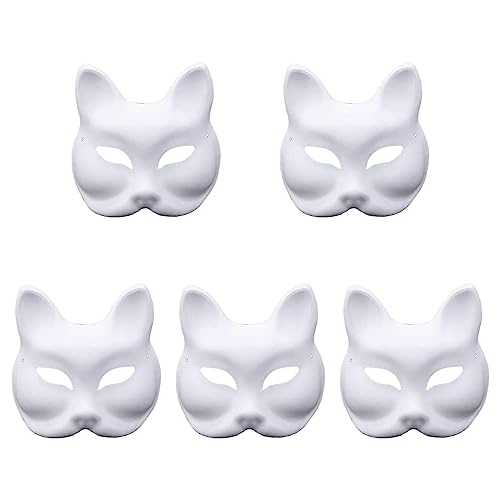 Maskerade für Frauen, handbemalte Füchse, halbes Gesicht, Anime, Cosplay, Halloween, Party von FackLOxc