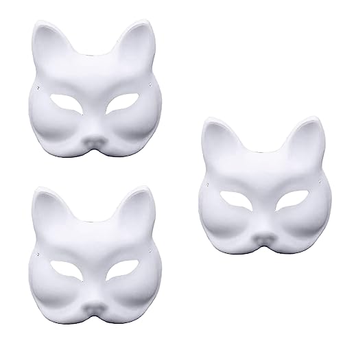 Maskerade für Frauen, handbemalte Füchse, halbes Gesicht, Anime, Cosplay, Halloween, Party von FackLOxc