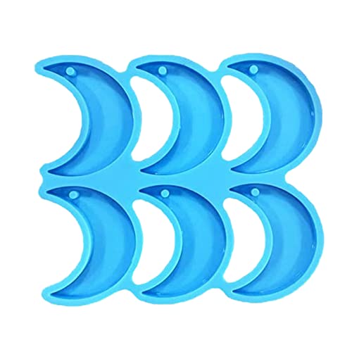 Mond-Ohrring-Silikonform, geeignet für Epoxidharz, Bastelrucksäcke, Anhänger, Ornamente, Schmuckherstellung von FackLOxc