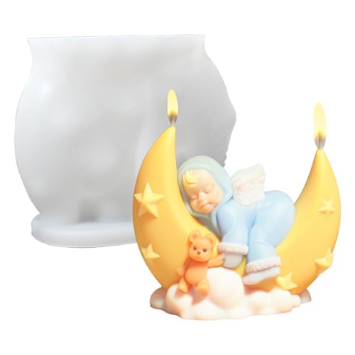 Moon Baby Silikonformen für Epoxidharz, Seife, Gips, Dekoration, Fondant, Silikonformen für Schokolade, Süßigkeiten Moon Baby Silikonformen für Epoxidharz, Seife, Gips, Dekoration, Fondant, Silikonformen für Schokolade, Süßigkeiten von FackLOxc