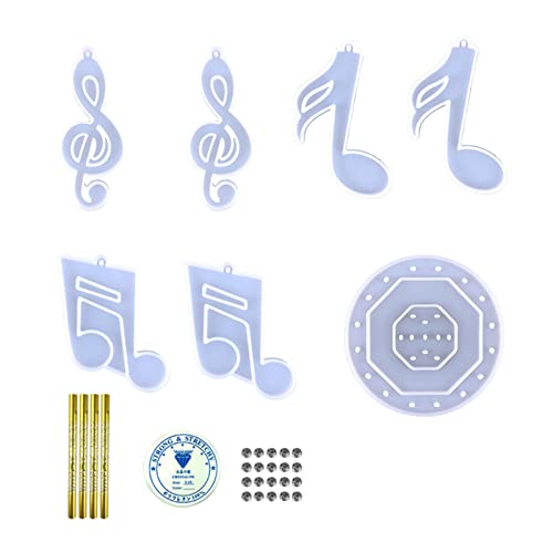 Musikinstrument Hinweis Form Silikon Windglocke Anhänger Epoxidformpendel Handgefertigtes Handwerk Für Handwerk von FackLOxc
