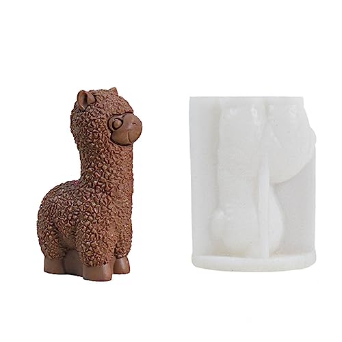 Niedliche Alpakas Form Epoxidharzform Nicht Stick Duft Kerze Silikonform PLASTERS Tisch Ornament Werkzeug von FackLOxc