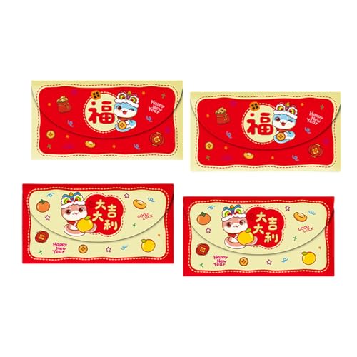 Papiertüte, Motiv: Rötungen, Cartoon, Schlangenjahr, multifunktional, chinesische Tierkreiszeichen, Geldbeutel, 6 Stück/4 Stück Papiertüte, Motiv: Rötungen, Cartoon, Schlangenjahr, multifunktional, chinesische Tierkreiszeichen, Geldbeutel, 6 Stück/4 Stück von FackLOxc
