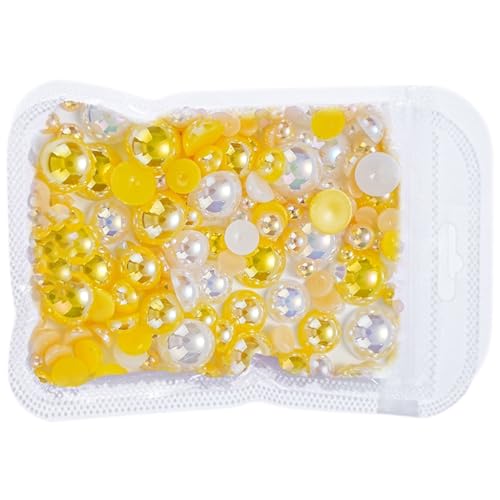 Perlen mit flacher Rückseite, 3D-Strasssteine, halbrunde Perlen, Schmuck für Dekorationen von FackLOxc
