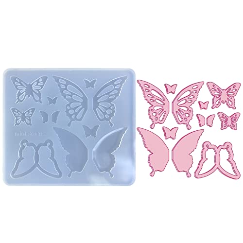 Silikon Schmetterlingsform Teile Dekoration Formen Füllstoff Verschiedene Stile Schlüsselbundform Anhänger Epoxy Crafting Formen von FackLOxc