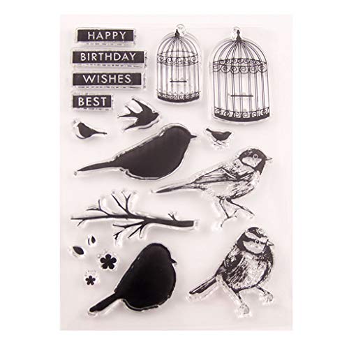 Silikon-Stempel mit Vogelkäfig-Motiv, transparent, für Scrapbooking, Prägung, Fotoalbum, Dekoration, Prägeschablonen für Kartenherstellung Silikon-Stempel mit Vogelkäfig-Motiv, transparent, für Scrapbooking, Prägung, Fotoalbum, Dekoration, Prägeschablonen für Kartenherstellung von FackLOxc