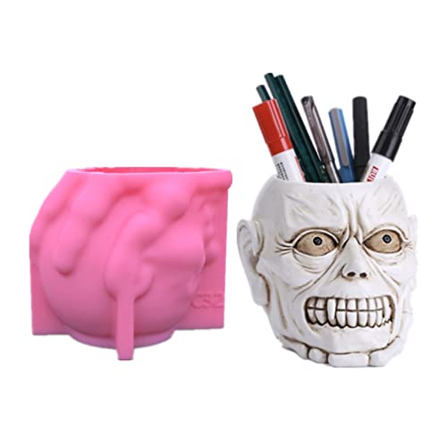 Silikonform mit Totenkopf-Motiv, Stifthalter, Harz, Epoxidharz, Handwerk, Ornament, Schmuckherstellungswerkzeug Silikonform mit Totenkopf-Motiv, Stifthalter, Harz, Epoxidharz, Handwerk, Ornament, Schmuckherstellungswerkzeug von FackLOxc