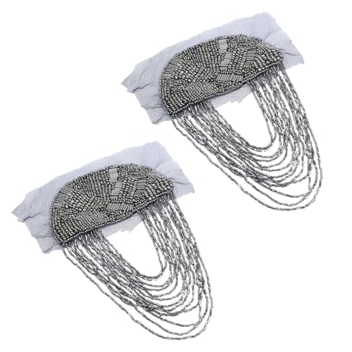 Vielseitig verwendbare galvanisierte Kettenquasten Epaulette-Perlen Nieten Schulter-Patches für verschiedene Anlässe, Bühnenshows, formelle Anzüge Vielseitig verwendbare galvanisierte Kettenquasten Epaulette-Perlen Nieten Schulter-Patches für verschiedene Anlässe, Bühnenshows, formelle Anzüge von FackLOxc
