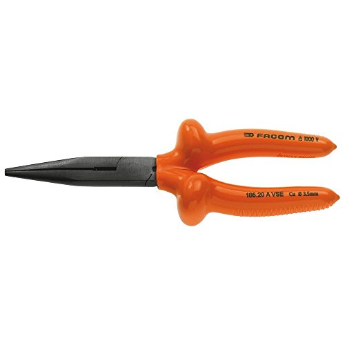 FACOM Zange mit halbrunden Backen, extra-lang, Länge 200 mm,1000Volt, 1 Stück, 185.20AVSE FACOM Zange mit halbrunden Backen, extra-lang, Länge 200 mm,1000Volt, 1 Stück, 185.20AVSE von Facom